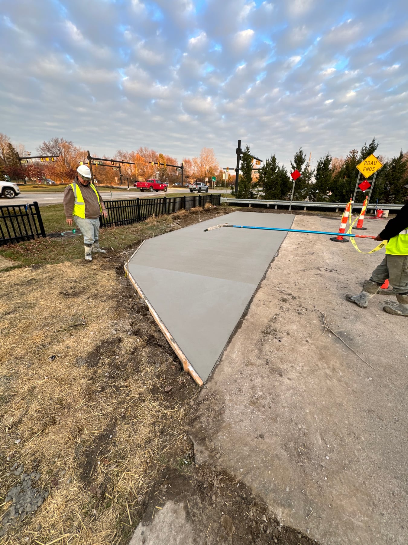 Finished Concrete Pad completed by Upmost Cement