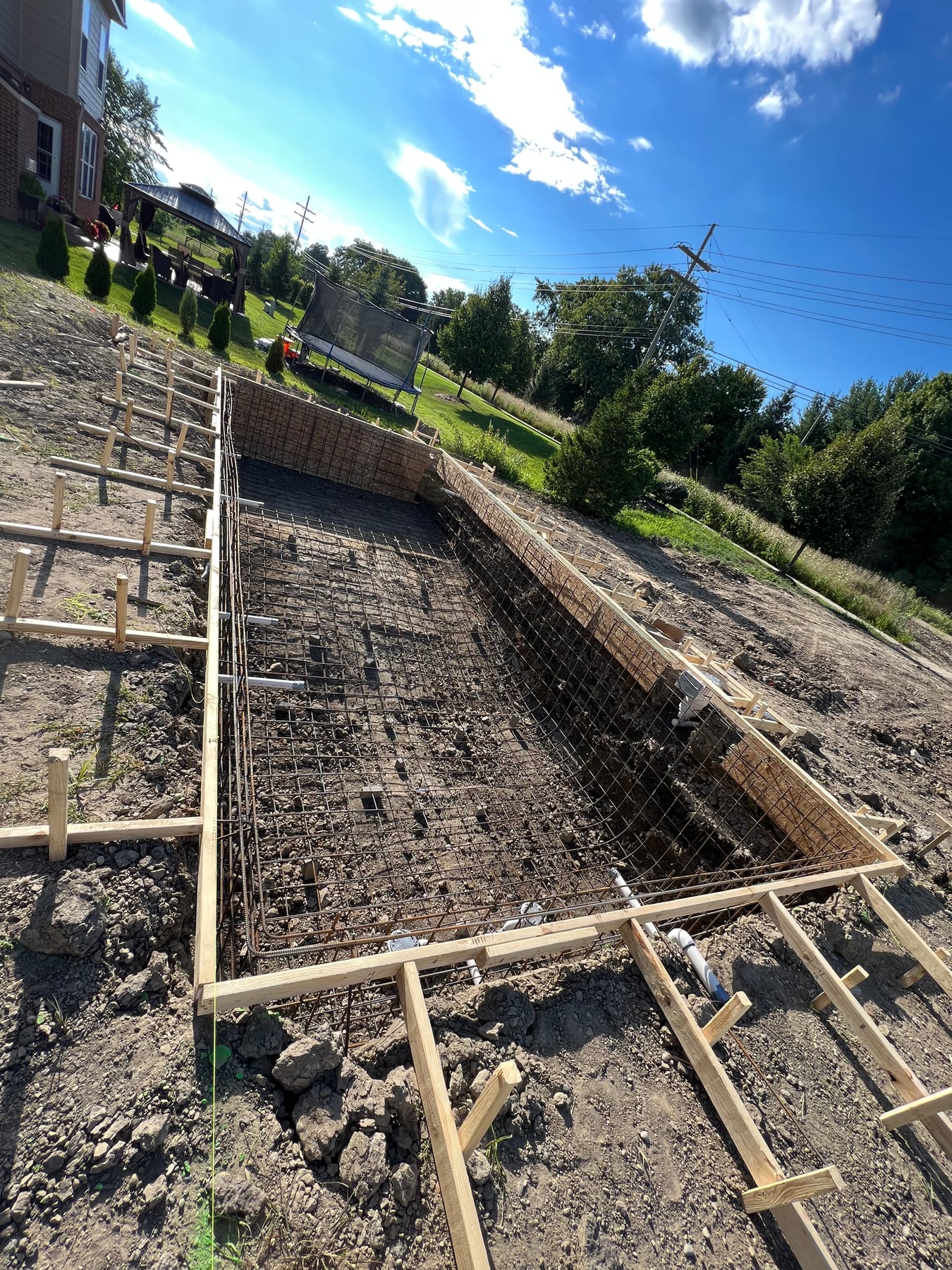 Concrete forms prepared for residential replacement work by Upmost Cement