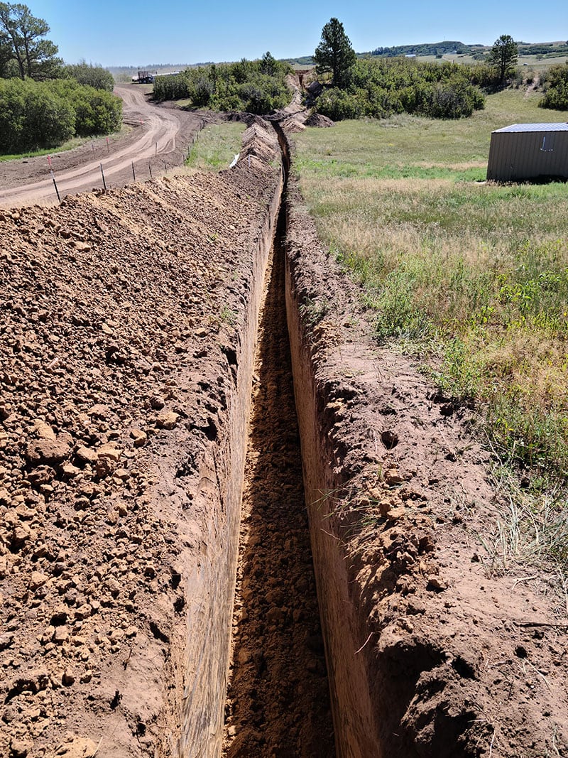 Drainage and utility trench excavation by Upmost Cement